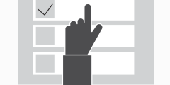 Voting Instruction Step 3 - Make your selections by touching the box next to your choice