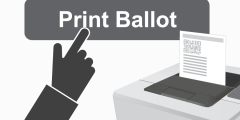 Voting Instruction Step 6 - Touch Print Ballot and your ballot will print out
